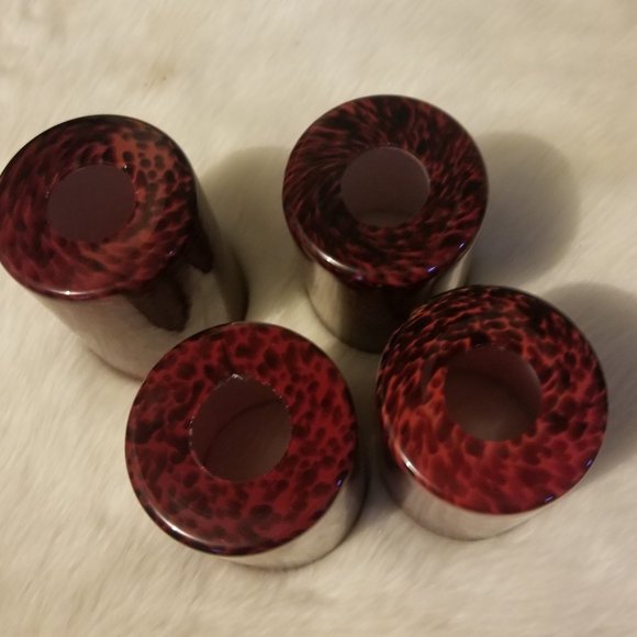Art Glass Light Globes Shades Burgundy Set 4New - Picture 2 of 6
